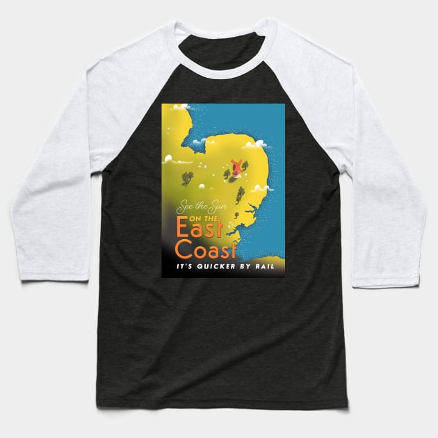 See The Sun on the East Coast Baseball T-Shirt by nickemporium1